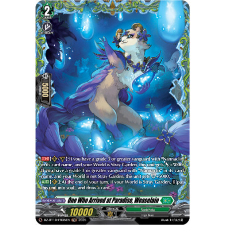 Vanguard_TCG_card_DZ-BT10_FR35EN_FR_One_Who_Arrived_at_Paradise_Weaselain_Dragonsoul_Resonance