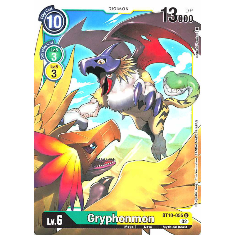 Digimon_TCG_BT10-055_Gryphonmon_Uncommon_Xros_Encounter_Card_Game