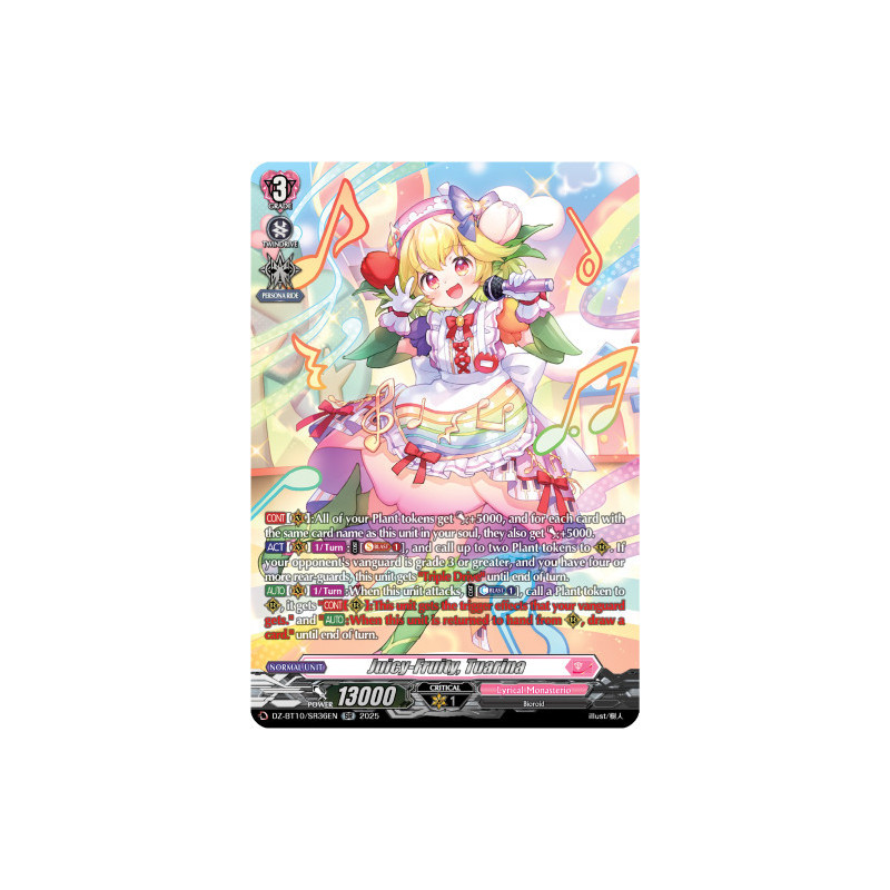 Vanguard_TCG_card_DZ-BT10_SR36EN_SR_Juicy-Fruity_Tuarina_Dragonsoul_Resonance