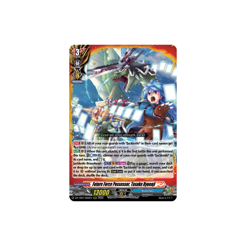 Vanguard_TCG_card_DZ-TB01_002EN_RRR_Future_Force_Possessor_Tasuku_Ryuenji_Future_Card_Buddyfight