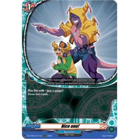 Vanguard_TCG_card_DZ-TB01_011EN_RRR_Nice_one_Future_Card_Buddyfight