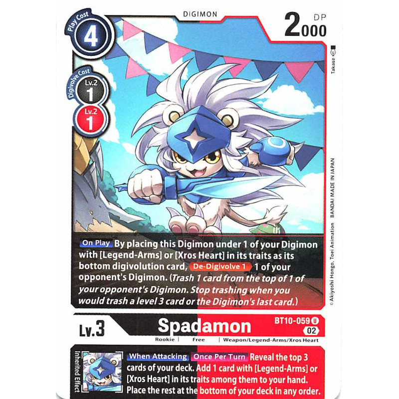 Digimon_TCG_BT10-059_Spadamon_Uncommon_Xros_Encounter_Card_Game