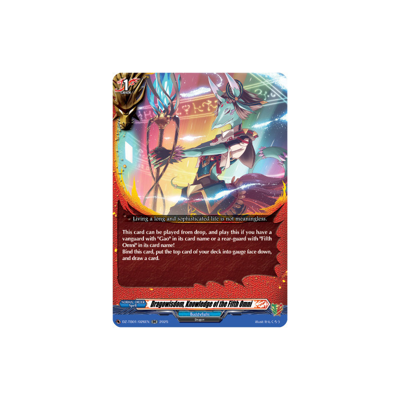 Vanguard_TCG_card_DZ-TB01_026EN_RR_Dragowisdom_Knowledge_of_the_Fifth_Omni_Future_Card_Buddyfight