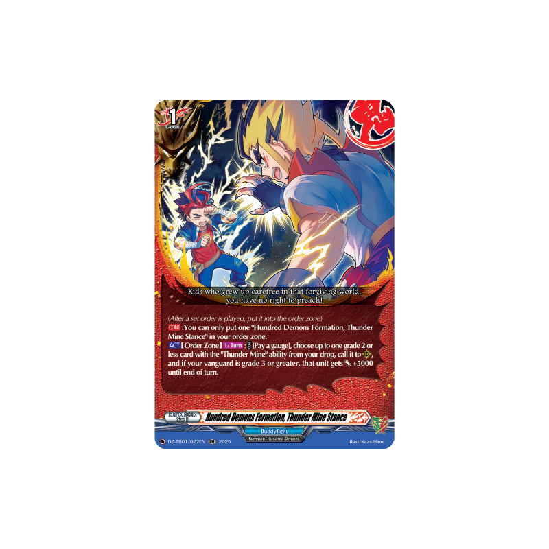 Vanguard_TCG_card_DZ-TB01_027EN_RR_Hundred_Demons_Formation_Thunder_Mine_Stance_Future_Card_Buddyfight