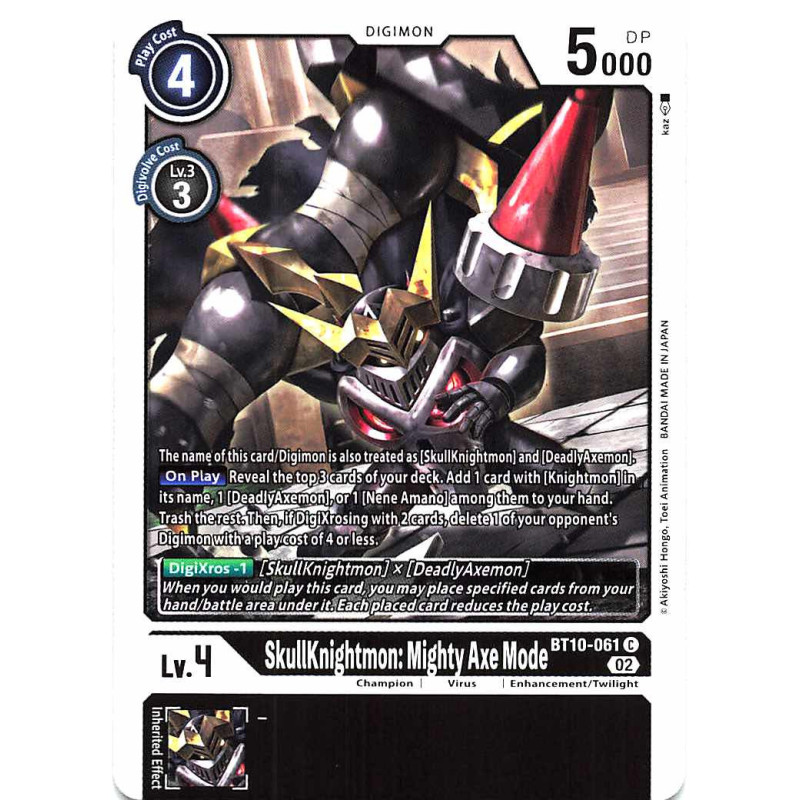 Digimon_TCG_BT10-061_SkullKnightmon_Mighty_Axe_Mode_Common_Xros_Encounter_Card_Game