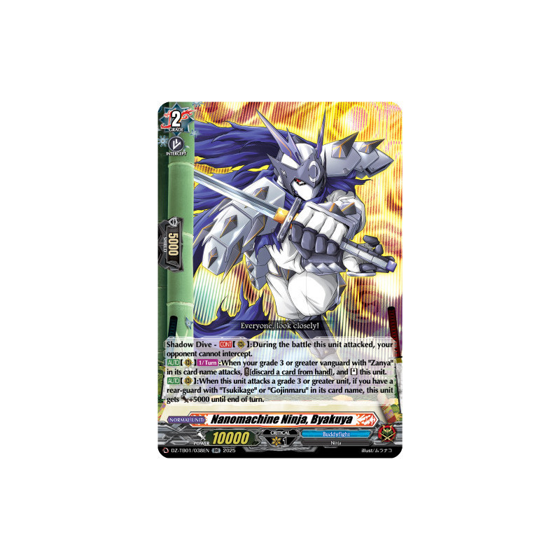 Vanguard_TCG_card_DZ-TB01_038EN_RR_Nanomachine_Ninja_Byakuya_Future_Card_Buddyfight