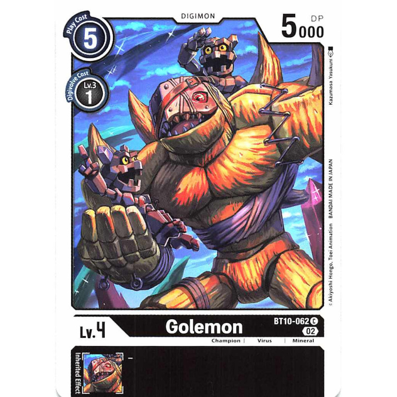 Digimon_TCG_BT10-062_Golemon_Common_Xros_Encounter_Card_Game