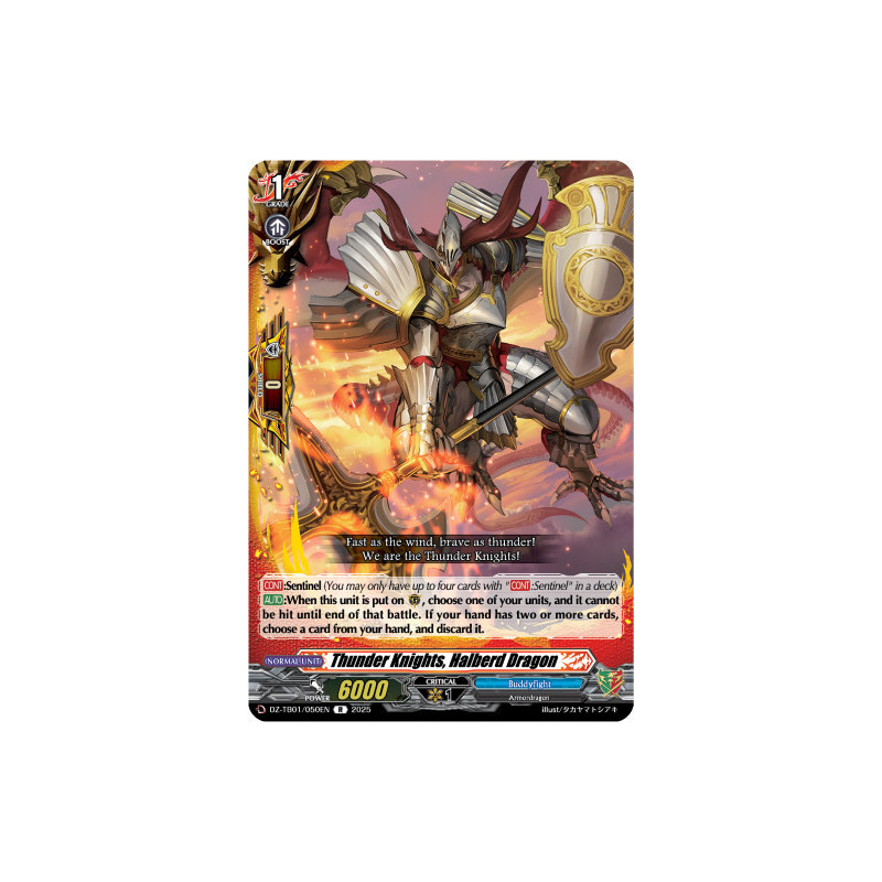 Vanguard_TCG_card_DZ-TB01_050EN_R_Thunder_Knights_Halberd_Dragon_Future_Card_Buddyfight