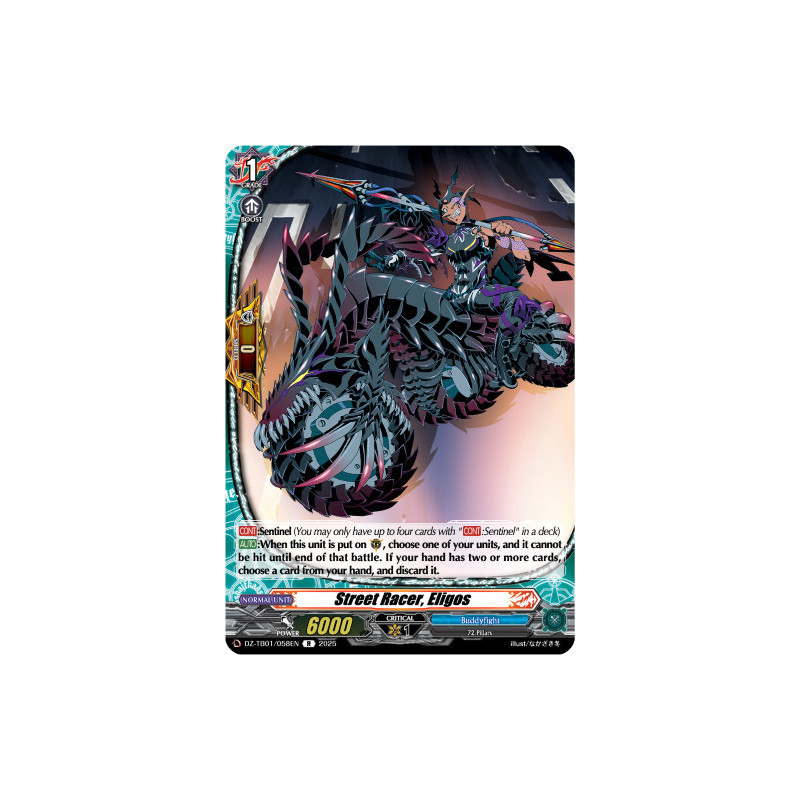 Vanguard_TCG_card_DZ-TB01_058EN_R_Street_Racer_Eligos_Future_Card_Buddyfight