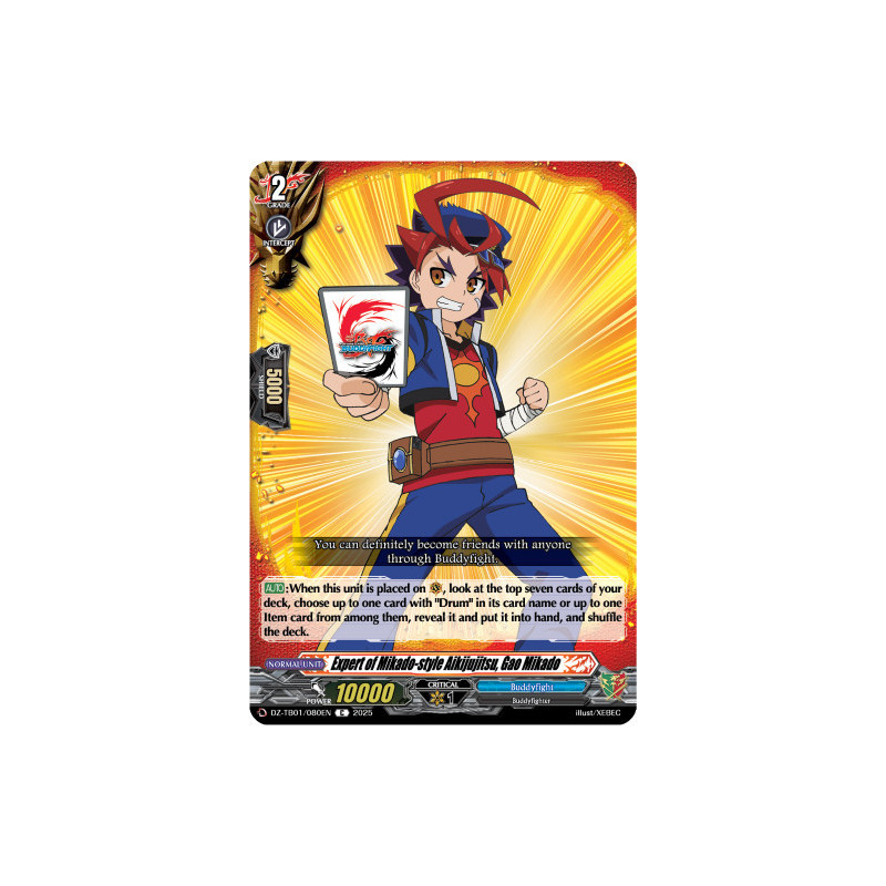 Vanguard_TCG_card_DZ-TB01_080EN_C_Expert_of_Mikado-style_Aikijujitsu_Gao_Mikado_Future_Card_Buddyfight