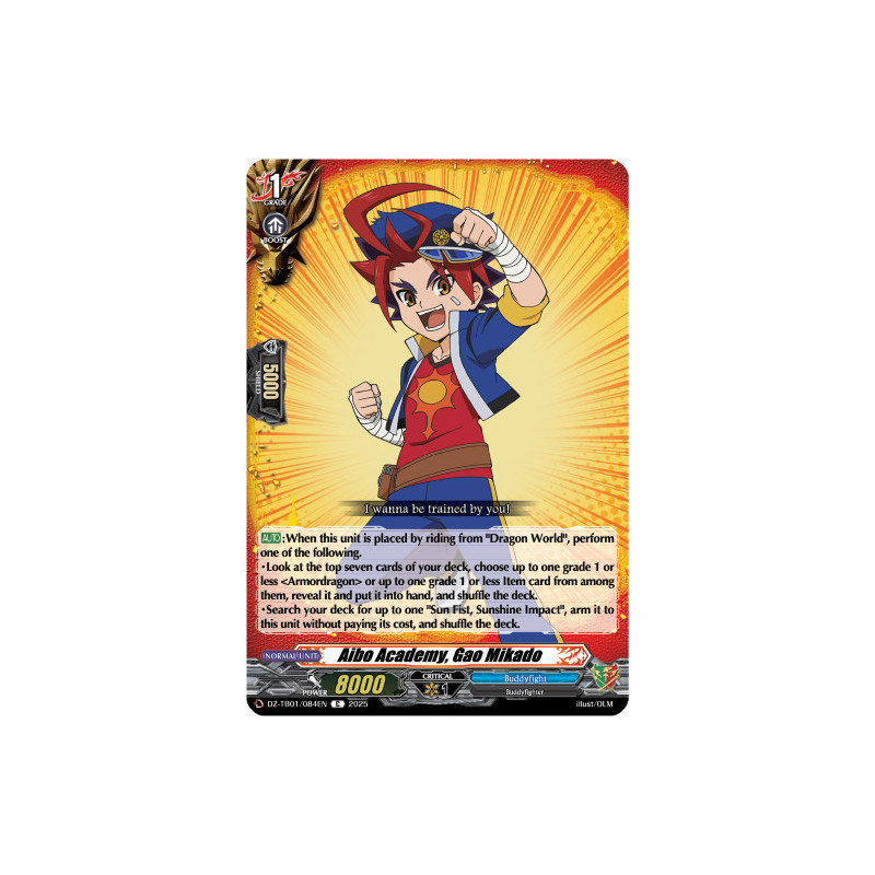 Vanguard_TCG_card_DZ-TB01_084EN_C_Aibo_Academy_Gao_Mikado_Future_Card_Buddyfight