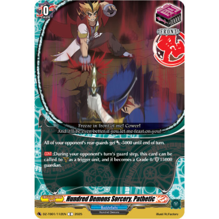 Vanguard_TCG_card_DZ-TB01_112EN_C_Hundred_Demons_Sorcery_Pathetic_Future_Card_Buddyfight