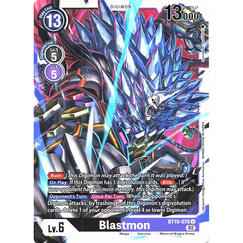 Digimon_TCG_BT10-070_Blastmon_Uncommon_Xros_Encounter_Card_Game