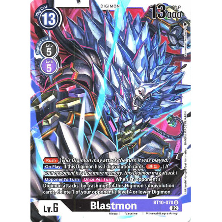Digimon_TCG_BT10-070_Blastmon_Uncommon_Xros_Encounter_Card_Game