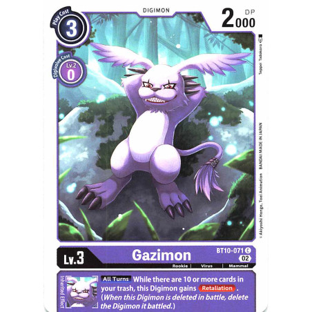 Digimon_TCG_BT10-071_Gazimon_Uncommon_Xros_Encounter_Card_Game