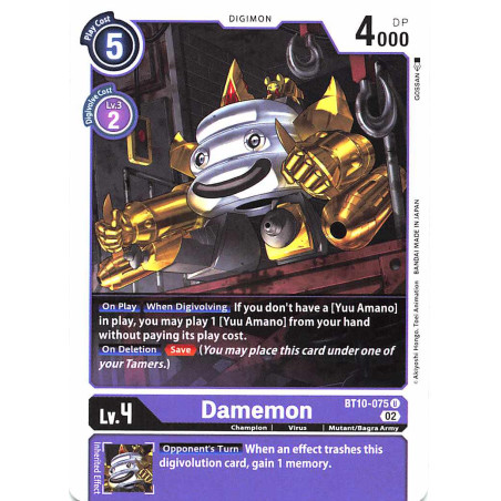 Digimon_TCG_BT10-075_Damemon_Uncommon_Xros_Encounter_Card_Game