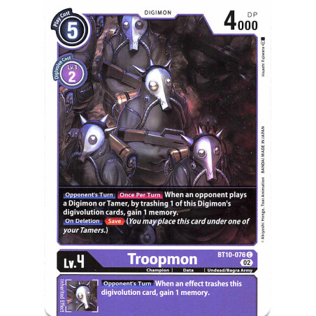 Digimon_TCG_BT10-076_Troopmon_Common_Xros_Encounter_Card_Game