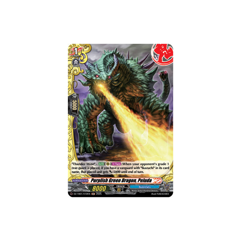 Vanguard_TCG_card_DZ-TB01_H72EN_H_Purplish_Green_Dragon_Peluda_Future_Card_Buddyfight