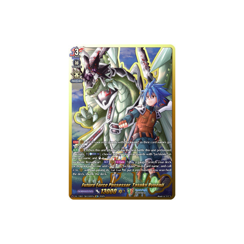 Vanguard_TCG_card_DZ-TB01_SEC02EN_SEC_Future_Force_Possessor_Tasuku_Ryuenji_Future_Card_Buddyfight