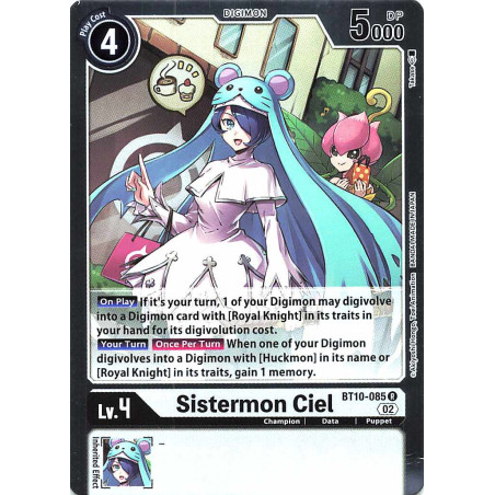 Digimon_TCG_BT10-085_Sistermon_Ciel_Rare_Xros_Encounter_Card_Game