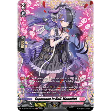 Vanguard_TCG_card_DZ-BT11_FR41EN_FR_Esperance_in_Hell_Menadiel_Symphony_of_Might_Bloom