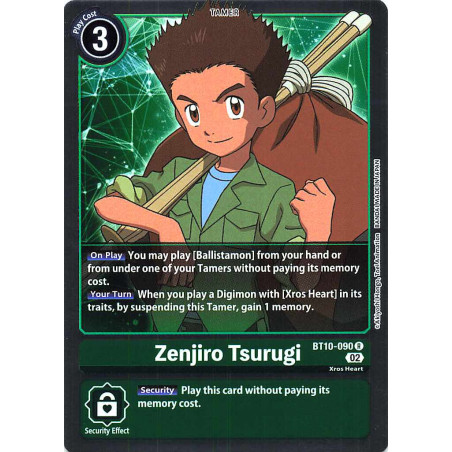 Digimon_TCG_BT10-090_Zenjiro_Tsurugi_Rare_Xros_Encounter_Card_Game
