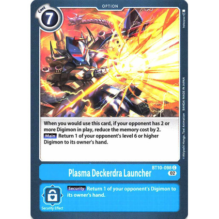 Digimon_TCG_BT10-098_Plasma_Deckerdra_Launcher_Common_Xros_Encounter_Card_Game