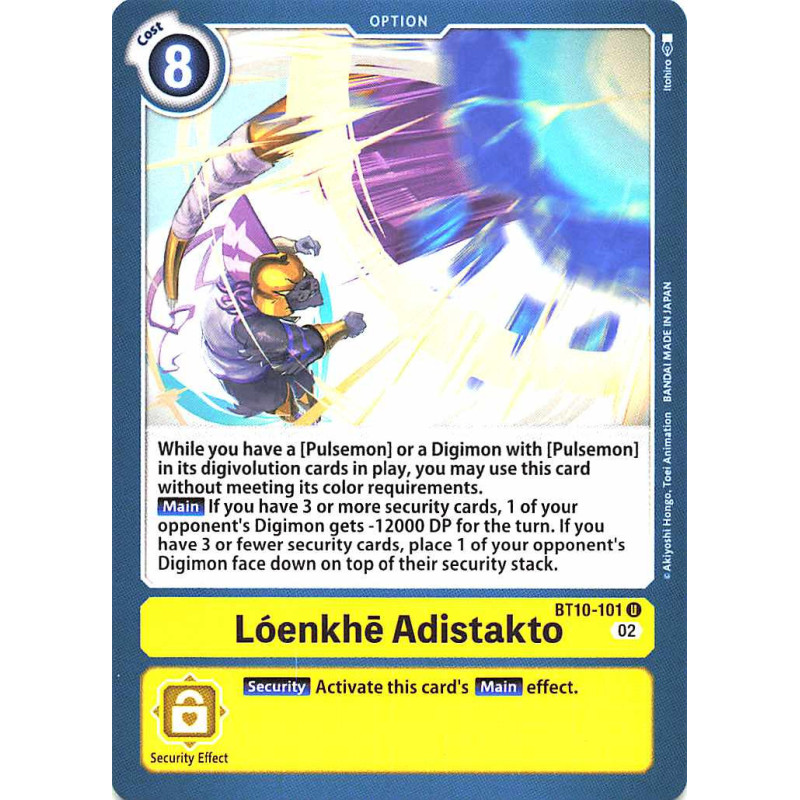 Digimon_TCG_BT10-101_Lonkhē_Adistakto_Uncommon_Xros_Encounter_Card_Game