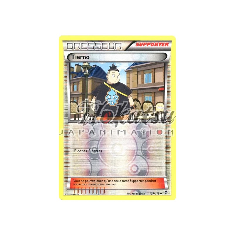 Carte Pokémon - DRESSEUR - TIERNO 107119 SUPPORTER - XY - Vigueur Spectrale