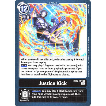 Digimon_TCG_BT10-106_Justice_Kick_Common_Xros_Encounter_Card_Game