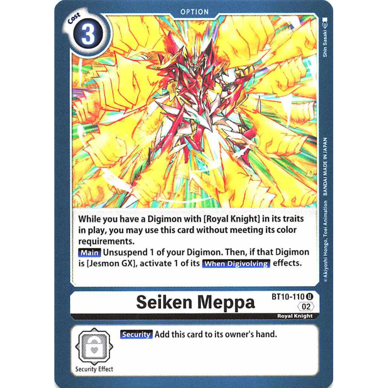 Digimon_TCG_BT10-110_Seiken_Meppa_Uncommon_Xros_Encounter_Card_Game