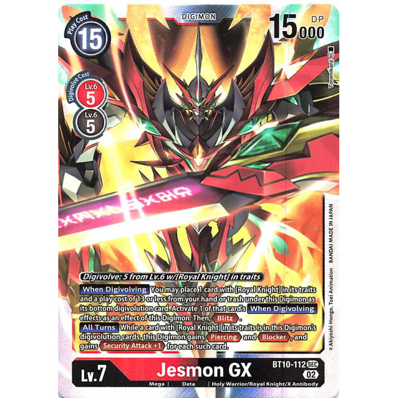Digimon_TCG_BT10-112_Jesmon_GX_Secret_Rare_Xros_Encounter_Card_Game