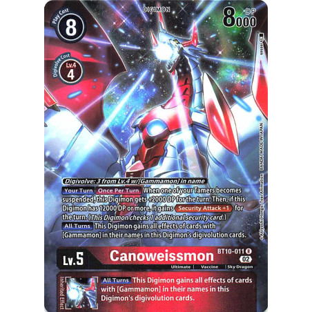 Digimon_TCG_BT10-011_Canoweissmon_Alternative_Art_Xros_Encounter_Card_Game