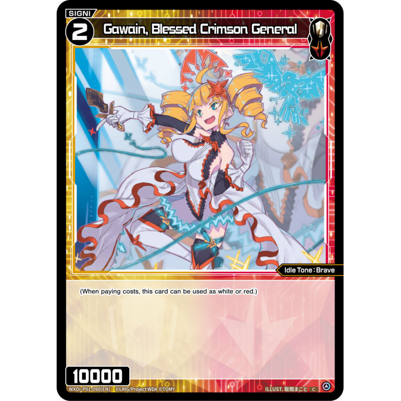 Vanguard_TCG_card_WXDI-P01-090[EN]_C_Gawain_Blessed_Crimson_General_INTERLUDE_DIVA