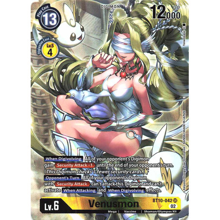Digimon_TCG_BT10-042_Venusmon_Alternative_Art_Xros_Encounter_Card_Game