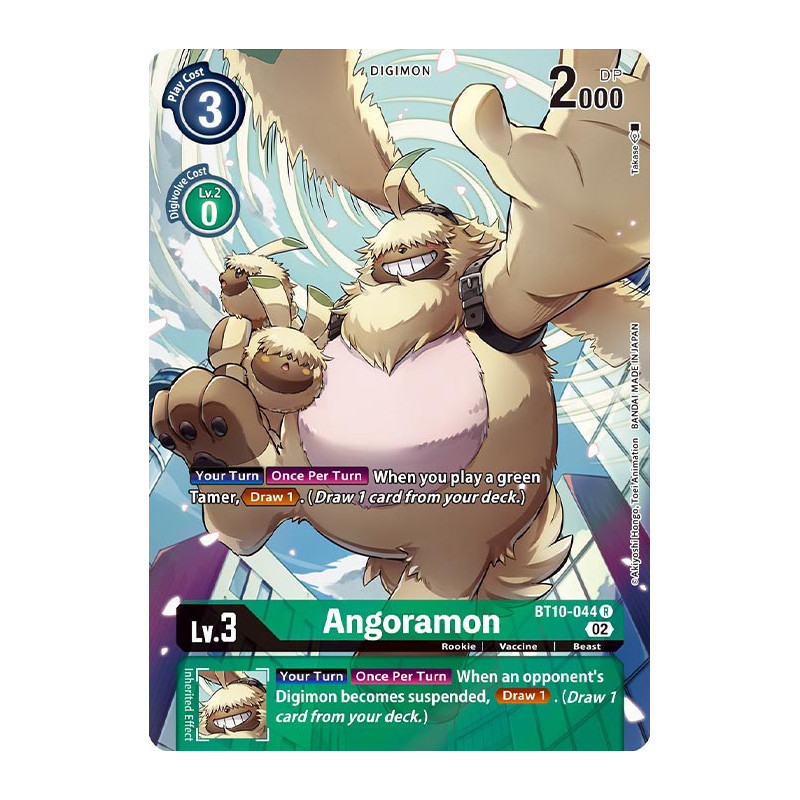 Digimon_TCG_BT10-044_Angoramon_Alternative_Art_Xros_Encounter_Card_Game