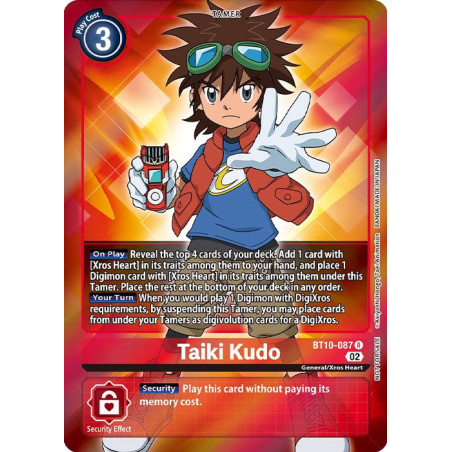 Digimon_TCG_BT10-087_Taiki_Kudo_Alternative_Art_Xros_Encounter_Card_Game