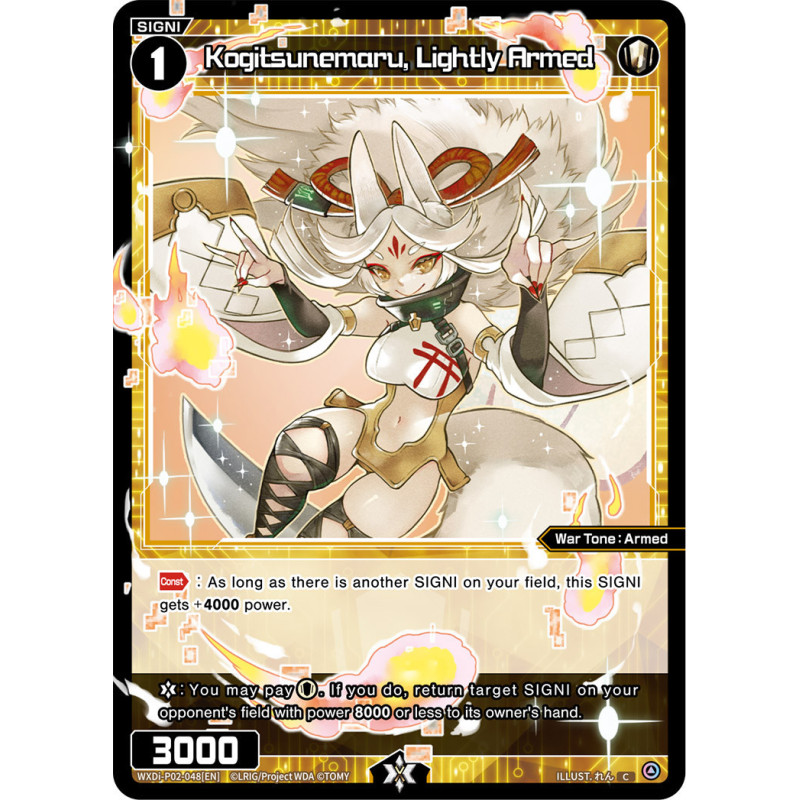 Vanguard_TCG_card_WXDi-P02-048[EN]_C_Kogitsunemaru_Lightly_Armed_INTERLUDE_DIVA