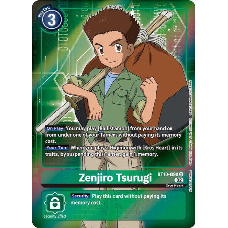 Digimon_TCG_BT10-090_Zenjiro_Tsurugi_Alternative_Art_Xros_Encounter_Card_Game