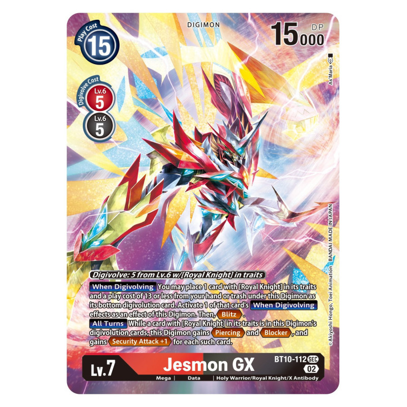 Digimon_TCG_BT10-112_Jesmon_GX_Alternative_Art_Xros_Encounter_Card_Game