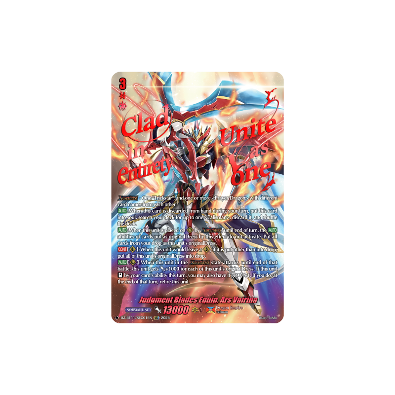 Vanguard_TCG_card_DZ-BT11_SEC01EN_SEC_Judgment_Blades_Equip_Ars_Vairina_Symphony_of_Might_Bloom