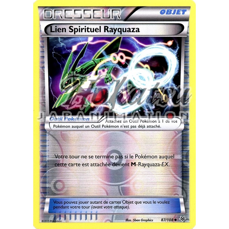 Achat Pkm Reverse 087108 Lien Spirituel Rayquaza Xy Ciel Rugissant