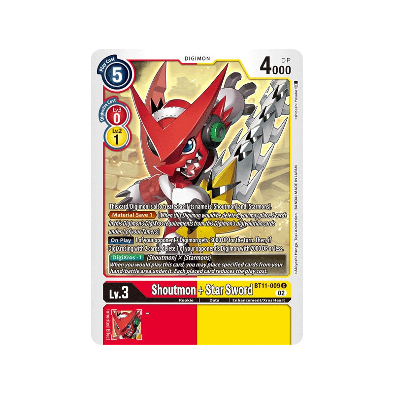 Digimon_TCG_BT11-009_Shoutmon_+_Star_SwordCommon_Dimensional_Phase_Card_Game