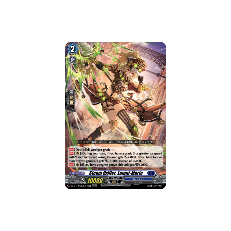 Vanguard_TCG_card_DZ-BT11_023EN_RR_Steam_Driller_Lamgi-Marie_Symphony_of_Might_Bloom