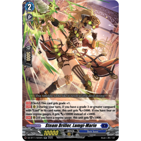 Vanguard_TCG_card_DZ-BT11_023EN_RR_Steam_Driller_Lamgi-Marie_Symphony_of_Might_Bloom