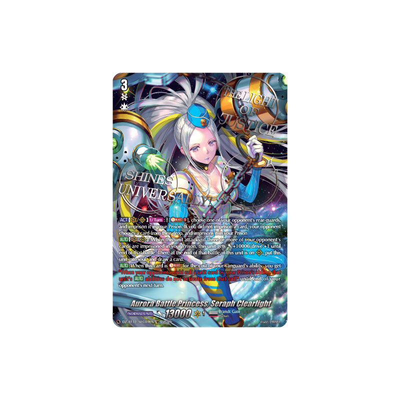 Vanguard_TCG_card_DZ-BT11_SEC04EN_SEC_Aurora_Battle_Princess_Seraph_Clearlight_Symphony_of_Might_Bloom