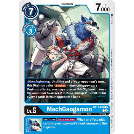 Digimon_TCG_BT11-028_MachGaogamonUncommon_Dimensional_Phase_Card_Game