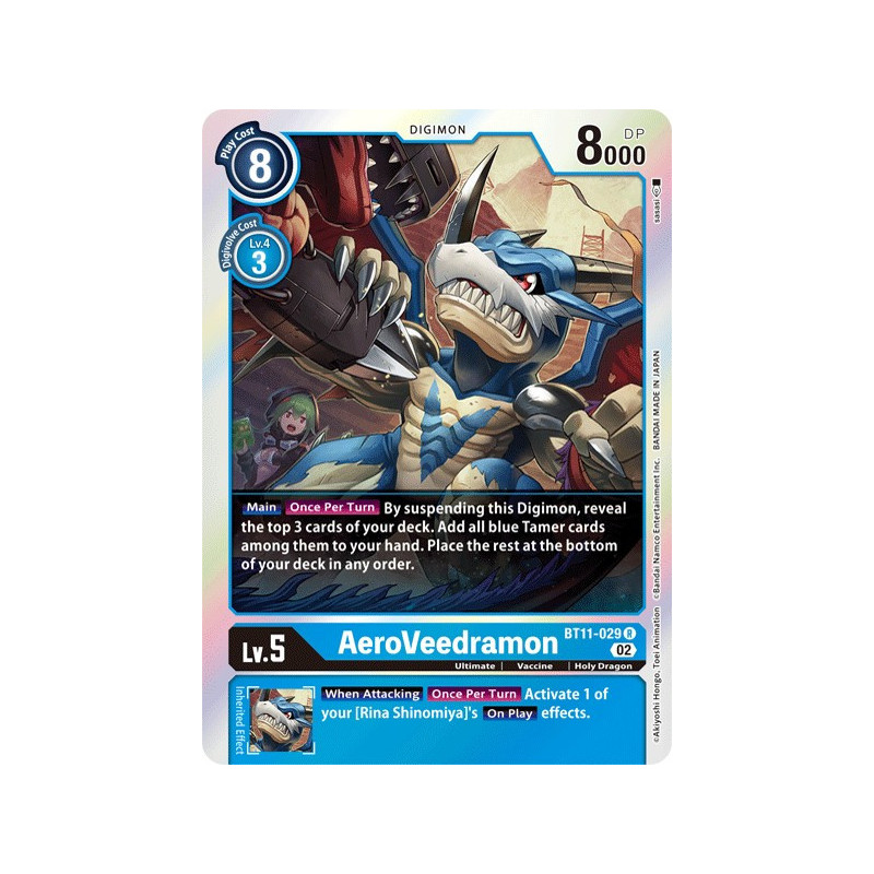 Digimon_TCG_BT11-029_AeroVeedramonRare_Dimensional_Phase_Card_Game