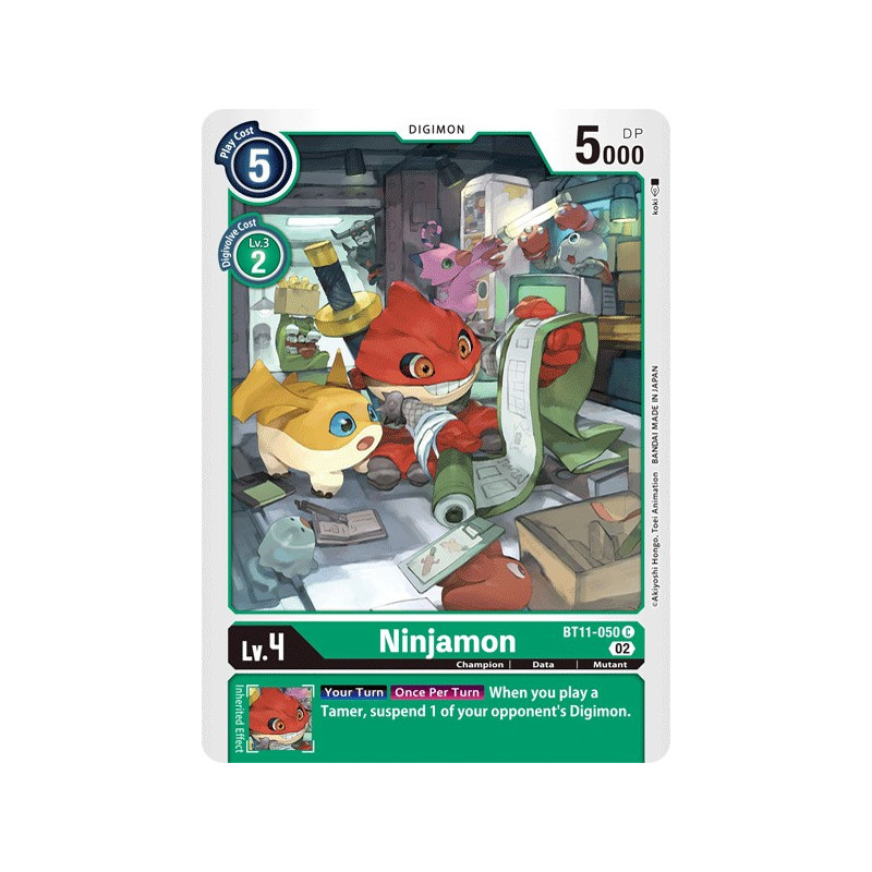 Digimon_TCG_BT11-050_NinjamonCommon_Dimensional_Phase_Card_Game