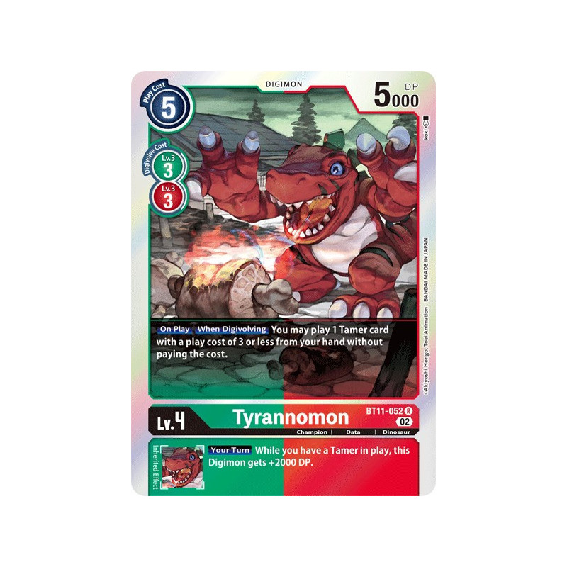 Digimon_TCG_BT11-052_TyrannomonRare_Dimensional_Phase_Card_Game